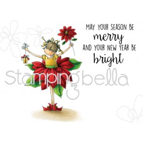 tiny townie PAMELA THE POINSETTIA (set of 2 rubber stamps)